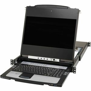 Tripp Lite series B030-DP16-17D LCD Rack Console KVM Switch - Metal - Black - TAA Compliant - 16 Computer(s) - 43.2 cm (17