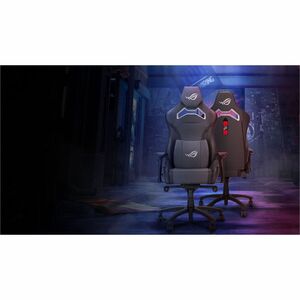 ROG Chariot X Core gaming chair in racing-car style featuring an adjustable high-density foam headrest memory-foam lumbar 
