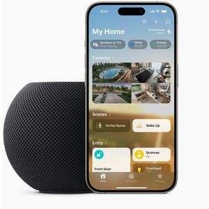 Apple HomePod mini 蓝牙 智能音箱 - Siri 支持 - 午夜黑 - Surround Sound - 无线局域网