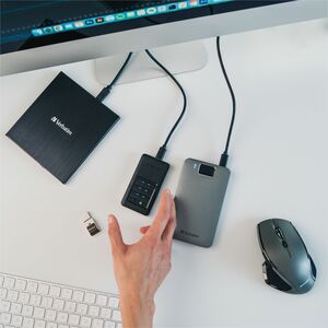 Verbatim Blu-ray Writer - External - BD-R/RE Support/6x BD Write/8x DVD Write - Double-layer Media Supported - USB 3.1 (Ge