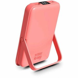 Urban Factory Power Bank - Coral - For Smartphone - 10000 mAh - 4.50 A, 3 A, 1.67 A, 2.22 A, 2 A, 1.50 A - 5 V DC, 9 V DC,