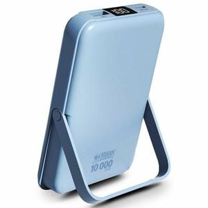 Urban Factory Magnee Power Bank - Allure Blue - For Smartphone - 10000 mAh - 15 W - 4.50 A, 3 A, 2.22 A, 1.67 A, 2 A, 1.50