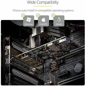StarTech.com Scheda di Espansione PCIe USB a 5 porte, USB 3.2 10Gbps, 4x USB-C, 1x USB-A interna, scheda controller PCIe U