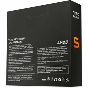 AMD Ryzen 5 9000 9600X Hexa-core (6 Core) 3.90 GHz Processor - Box - 32 MB L3 Cache - 6 MB L2 Cache - 480 KB L1 Cache - 64