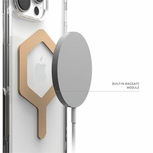 Urban Armor Gear Plyo Case for Apple iPhone 16 Pro Max Smartphone - Ice/Gold - Yellowing Resistant, Impact Resistant, Shoc