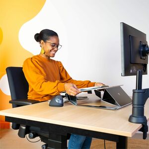 R-Go Read2Write portadocumenti, per leggere e scrivere, ergonomico, con poggiapolsi in morbida schiuma, legno di quercia