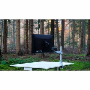 Braccio per monitor R-Go Zepher, braccio per monitor singolo regolabile, capacità di carico fino a 8 kg, nero