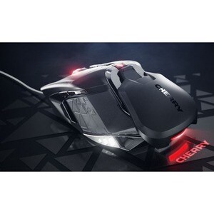 CHERRY MC 9620 Rato para jogos - USB tipo A - Ótico - 9 Taste(n) - Preto - 1 - Cabo - 12000 dpi - Roda de deslocação - Sim