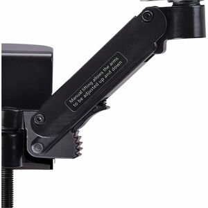 StarTech.com Armrest - Black - 1 - 5000000 nm - 70 mm Adjustable Height - 90° Tilt - 360° Swivel - Clamp Mount - Aluminium