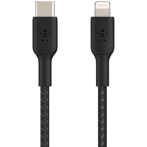 Belkin MFi Certified Braided Lightning to USB-C Charge and Sync Cable, 3.3 Feet / 1 Meters, Black