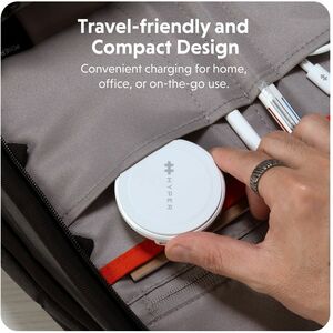 Targus HyperJuice HJ3310WHGL Induction Charger - White - For Smartwatch, Wireless Earphone, Smartphone, Android Device, Qi