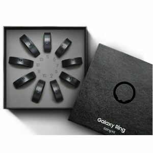 Samsung Galaxy Ring, Size 5, Titanium Black - Android - Accelerometer, PPG Sensor, Temperature Sensor, Heart Rate Monitor 