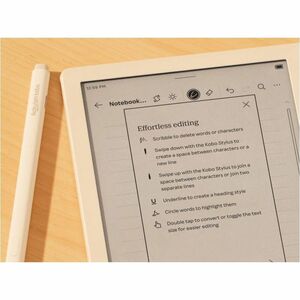 Kobo Stylus 2 Stylus - 1 Piece - Replaceable Stylus Tip - White - e-Book, E-reader Device Supported