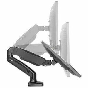 Manhattan Brazo de Montaje para Monitor, Monitor LED, Monitor LCD, Pantalla, Soporte de Sobremesa, Pantalla curva - Negro 