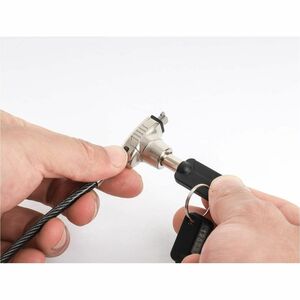 Manhattan Nano 440509 Cable de Bloqueo Para Portátil, Tableta - 1.50m Cable - Cierre con llave - Plata, Negro traslúcido -