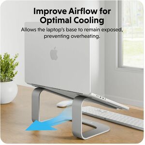 Hyper HyperSpace Ergonomic Laptop Stand - Space Grey - Up to 16" Screen Support - 5.90" Height x 10.80" Width x 8.10" Dept