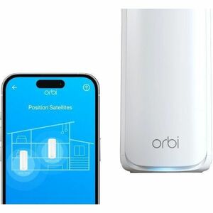 Netgear Orbi RBE770 Triband IEEE 802.11be 11 Gbit/s Drahtloser Range-Extender - 2,40 GHz, 5 GHz, 6 GHz - 4 x Interne Anten