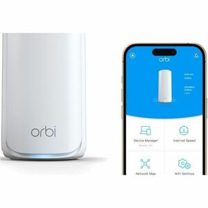 Netgear Orbi RBE772 Wi-Fi 7 IEEE 802.11be Ethernet Drahtlos Router - Triband - 2,40 GHz ISM-Band - 6 GHz UNII-Band - 1,38 
