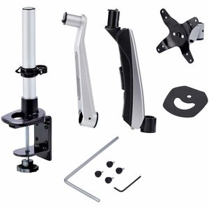 StarTech.com Mounting Arm for Monitor, Display Screen, Computer - Black - Landscape/Portrait - TAA Compliant - Height Adju