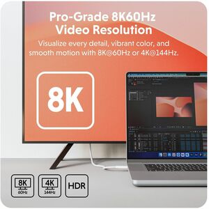 Hyper HyperDrive HD6500WHGL 1.20 m USB4 Data Transfer Cable - Cable for Audio/Video Device, USB Device, MacBook, MacBook P
