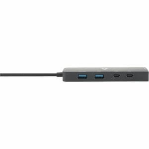 V7 V7UCRJ25GHUB-BLK USB/Ethernet Combo Hub - 10 GB/s - Black - 3 Total USB Port(s)