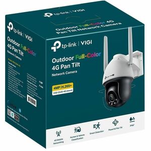 TP-Link VIGI C540-4G 4 Megapixel Outdoor 2K Netzwerkkamera - Farbe - 30 m Infrarot/Farbe Nachtsicht - H.264, H.265, H.264+