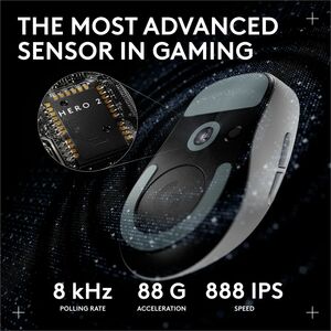 Logitech G PRO X SUPERLIGHT 2 DEX LIGHTSPEED Wireless Gaming Mouse, 60g Pro-Grade Lightweight Mouse With 5 Programmable Bu