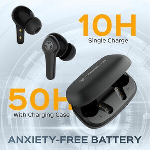 Treblab X9 Pro - Hybrid Active Noise Cancelling Earbuds - Siri, Google Assistant - Stereo - True Wireless - Bluetooth - 33