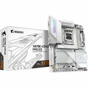 Aorus Ultra Durable X870E AORUS PRO ICE Gaming Desktop Motherboard - AMD X870E Chipset - Socket AM5 - ATX - Ryzen 5, Ryzen