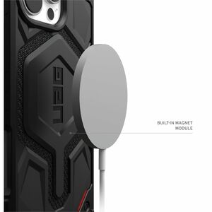 Urban Armor Gear Monarch Pro Case for Apple iPhone 16 Pro Smartphone - Hexagonal Pattern - Kevlar Black - Drop Resistant, 