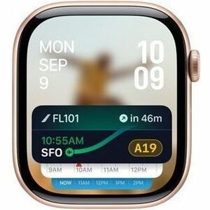 Apple Watch Series 10 Smartwatch - 46 mm Case Height - 39 mm Case Width - Rose Gold Case Color - Pflaume Band Color - Alum