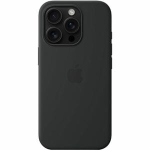 Apple Hülle für Apple iPhone 16 Pro Smartphone - Schwarz - Seidig, Softtouch - Kratzfest, Sturzsicher - Silikon, MicroFibe