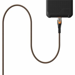 Urban Armor Gear SRGE 3.2 USB-C 20Gbps 240W Power Cable - Black/Orange - 2.50 ft USB-C Data Transfer Cable for Tablet, Not