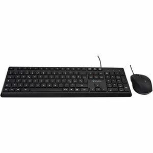 Tastiera e mouse V7 CKU350IT - Italiano - USB Cavo Tastiera - 107 Tasto - Nero - USB Cavo Mouse - Ottico - 2500 dpi - 4 Pu