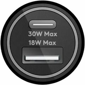 dbramante1928 re-charge - Autoladegerät - USB-C 30W+USB-A 18W-BLK. Aufladetyp: Auto, Energiequelle: Zigarettenanzünder, Au