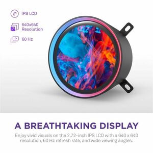 NZXT Kraken Elite 240 RGB RL-KR24E-B2 1 Cooling Fan/Radiator/Pump - Processor - 127.63m³/h Maximum Airflow - 2400 rpm - Li