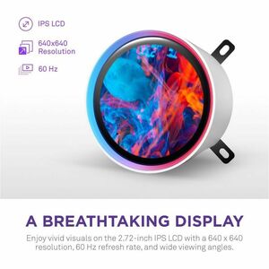 NZXT Kraken Elite 360 RGB RL-KR36E-W2 1 Cooling Fan/Radiator/Pump - CPU, Processor - 127.63m³/h Maximum Airflow - 2400 rpm