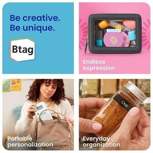 Brother P-touch BTAG-231 Black on White Label Tape - x 15/32"" (12 mm) Width x 13 1/8 ft (4 m) Length - Black on White - P