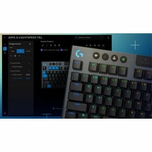 Logitech G G915 X LIGHTSPEED TKL Gaming Keyboard - Wired/Wireless Connectivity - USB Interface - RGB LED - English (US) - 