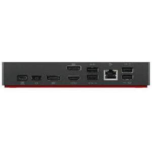 Lenovo ThinkPad USB-Typ C Docking Station für Monitor, Notebook, Desktop-PC - Ladefunktion - 135 W - Schwarz - Desktop - 3