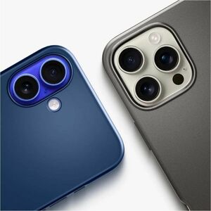 Spigen Thin Fit Case for Apple iPhone 16 Smartphone - Navy Blue - Scratch Resistant, Shock Resistant, Drop Resistant - Pol