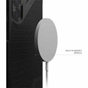 Urban Armor Gear Metropolis LT Case for Samsung Galaxy S25+ Smartphone - Hex Pattern - Kevlar Black - Drop Resistant, Impa