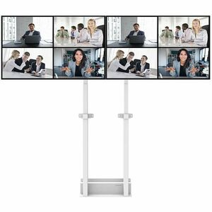 Adattatore per supporto Neomounts per LCD display, Schermo, Montaggio a muro - Bianco - Regolabile in altezza - 2 Schermo/