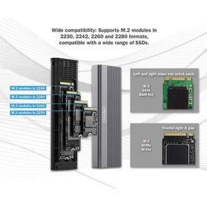 Assmann Digitus DA-71156 Laufwerksgehäuse M.2, PCI Express NVMe, Serial ATA - USB 3.1 (Gen 2) Typ C Host Interface Extern 