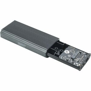 Digitus DA-71158 Laufwerksgehäuse M.2, PCI Express NVMe - USB4 Host Interface Extern - Grau - 1 x SSD unterstützt - 8 TB T