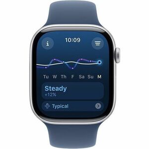 Apple Watch Series 10 Smart Watch - 4.20 cm (1.65") Case Height - 3.60 cm (1.42") Case Width - Silver Case Color - Denim B