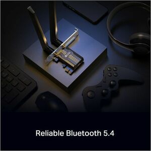 Adaptateur Combo Wifi/Bluetooth TP-Link Archer TBE400E - Bluetooth 5.4 - Triples Bandes pour Ordinateur - PCI Express - 6,