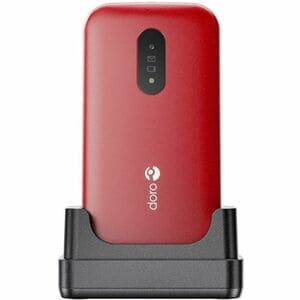 Doro 2821 17 MB Feature Phone - QVGA 320 x 240 - Mocor RTOS - 4G - Red, White - Flip - UNISOC T107 SoC - 1000 mAh Battery 