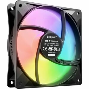 be quiet! LIGHT WINGS LX 120mm PWM High Speed 3-Pack Black, Ventilator, 12 cm, 2100 RPM, 30,9 dB, 61,8 cfm, 105,1 m³/h
