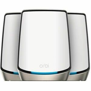 Netgear Orbi RBK863SB Wi-Fi 6 IEEE 802.11 a/b/g/n/ac/ax Ethernet Wireless Router - Tri Band - 2.40 GHz ISM Band - 5 GHz UN